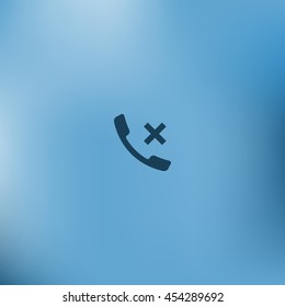 Hang up the phone flat vector icon. Stock illustration