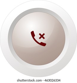 Hang up the phone flat vector icon. Stock illustration