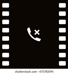 Hang up the phone flat vector icon. Stock illustration