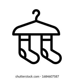hang socks vector thin line icon 