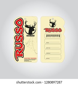 Hang Taag label Sticker Design vector 