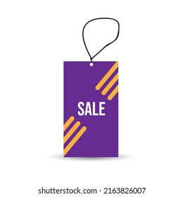 Hang tag design isolated on white