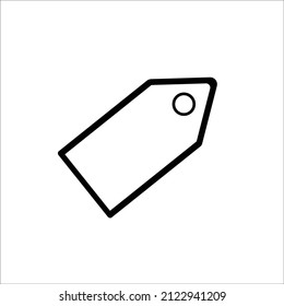 Diseño de la ilustración de la plantilla del logotipo del icono de etiqueta colgante. Icono de etiqueta del vector. Icono de etiqueta plana de precio. Regalo de descuento de venta, símbolo presente. Elemento simple de papel de venta. Tarjeta de cupón. Etiqueta en blanco de promoción 10Eps.