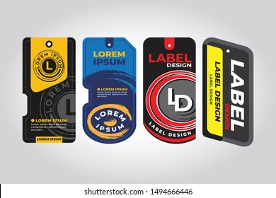 Hang Tag Label Sticker Design Vector 