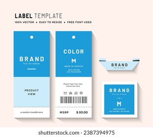 Hang Tag and price tag apparel care label packaging fashion design,
clothing product paper print template.