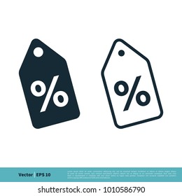 Hang Tag Price Icon Vector Logo Template Illustration Design. Vector EPS 10.