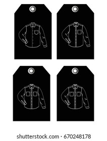 hang tags with man's shirts 
