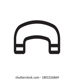 Hang Up (User Interface) icon outline vector. isolated on white background