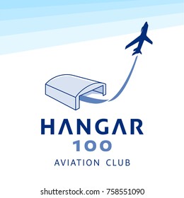 Hangar 100 Aviation Club vector logo