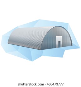 Hangar Icon in 3d style isolated vector illustration