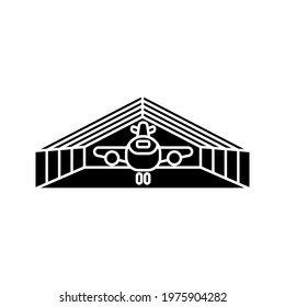 Hangar Icon. Airport Hangar Vector Icons For Web. Vector Illustration