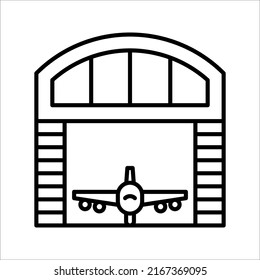 Hangar icon. airport hangar vector icons for web on white background