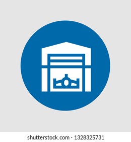  Hangar icon. Editable  Hangar icon for web or mobile.
