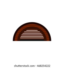 Hangar icon in flat style isolated on white background. Building symbol