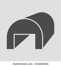Hangar icon in flat style.Vector illustration.