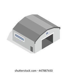 Hangar icon in isometric 3d style isolated vector illustration
