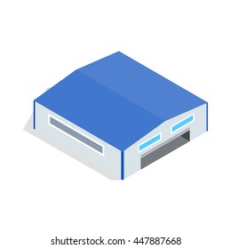 Hangar icon in isometric 3d style isolated vector illustration