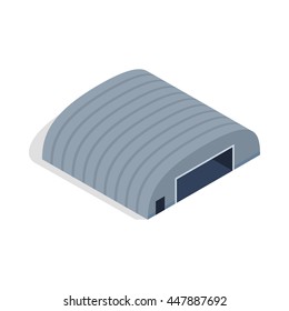 Hangar icon in isometric 3d style isolated vector illustration