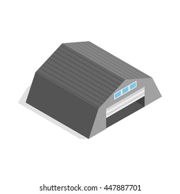 Hangar icon in isometric 3d style isolated vector illustration