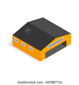 Hangar icon in isometric 3d style isolated vector illustration