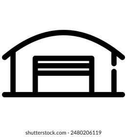 hangar icon with outline style