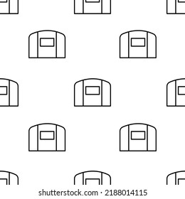 hangar icon pattern. Seamless hangar pattern on white background.