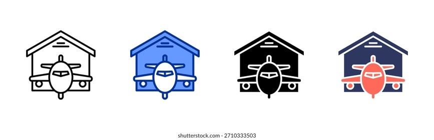 Hangar icon set multiple style collection