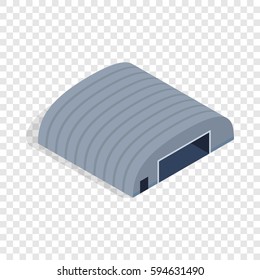 Hangar isometric icon 3d on a transparent background vector illustration