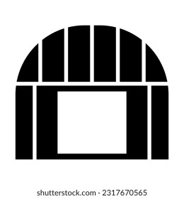 Hangar Vector Glyph Icon For Personal And Commercial Use.
