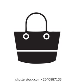 Hangbag Shoulder Bag Set Icon Sign in Vector Art Black White Bag Illustrator Outline Art
