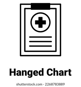 Icono vector de gráfico colgado de fácil modificación


