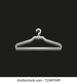 Hanger - 3d vector icons. Illustrations isolated on black background for graphic and web design.