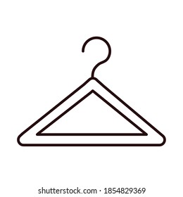 hanger accessory clothing vector illustration line icon
