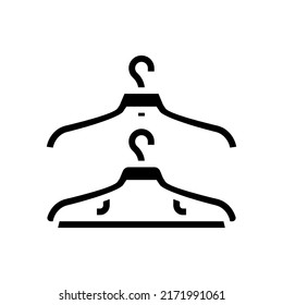 hanger accessory glyph icon vector. hanger accessory sign. isolated contour symbol black illustration