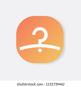 Hanger app icon logo fashion in rounded rectangle