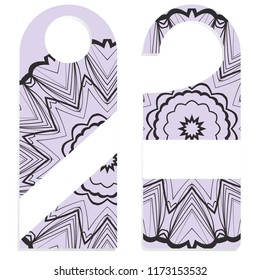 Hanger badge.Vector Illustration with floral mandala decoration
