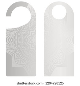Hanger badge.Vector Illustration with floral mandala decoration.