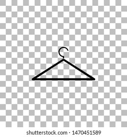 Hanger. Black flat icon on a transparent background. Pictogram for your project