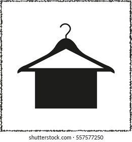 Hanger  - black vector icon