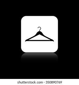 Hanger - black vector icon on the white button