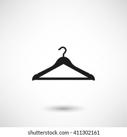 Hanger - black vector  icon with shadow