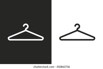Hanger  -  black and white icons. Vector illustration