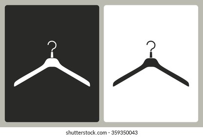 Hanger  -  black and white icons. Vector illustration.