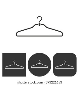 Hanger   -  black and white icons. Vector illustration. 