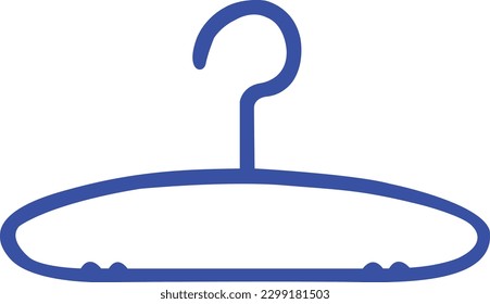 Hanger. Hanger blue color vector isolated on white background