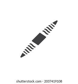 Perno de colgador, icono del vector del fiador. signo plano relleno para concepto móvil y diseño web. Icono de glifo de tornillo colgante. Símbolo, ilustración del logotipo. Gráficos vectoriales