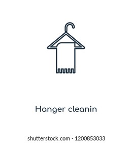 Hanger cleanin concept line icon. Linear Hanger cleanin concept outline symbol design. This simple element illustration can be used for web and mobile UI/UX.
