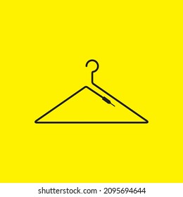 hanger cloth with cable music logo design vector graphic symbol icon sign illustration creative idea
