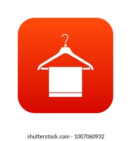 Hanger with cloth icon digital red for any design isolated on white vector illustration
