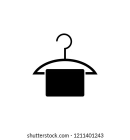 Hanger with cloth icon. Element of tailor, clothier. Premium quality graphic design icon. Signs and symbols collection icon for websites, web design, mobile app on white background